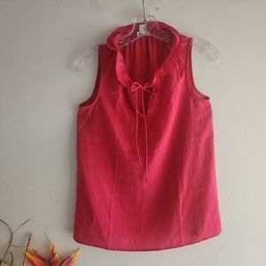 J Crew Factory Barbie Core Sz 0 Fuschia Hot Pink Sleeveless EUC Top